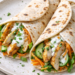 Grilled chicken flatbread wraps