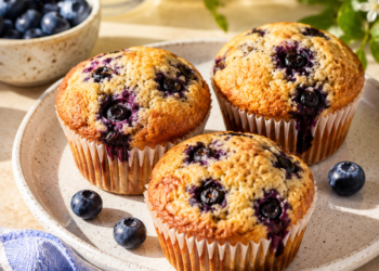 Blueberry Banana Protein Muffins