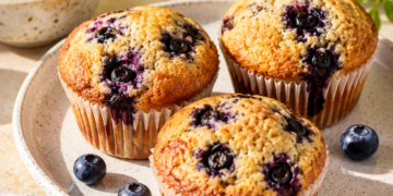 Blueberry Banana Protein Muffins
