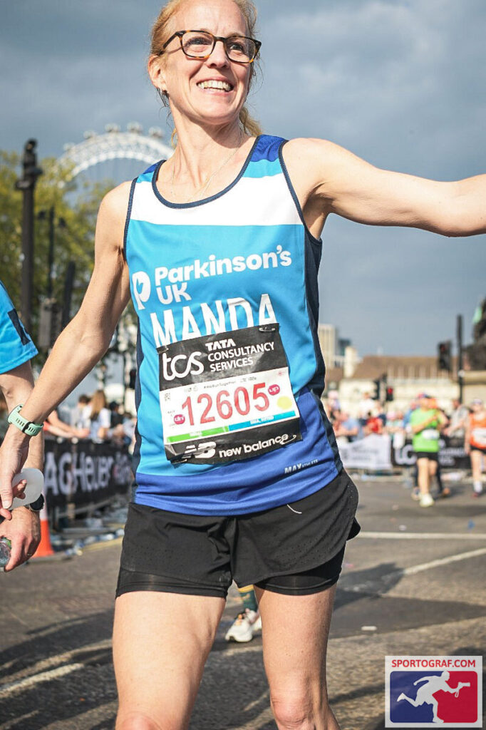 Woman running race