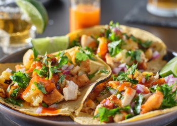 Chicken and pineapple street tacos