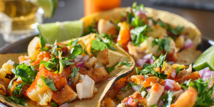 Chicken and pineapple street tacos