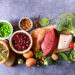 Colourful spread of protein rich food